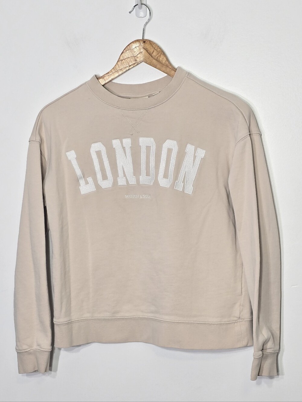 Scotch & Soda Amsterdam London Cream 100% Cotton Long Sleeve Sweatshirt XSmall